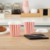 8 Ounce Disposable Coffee Cups With Lids, 400 Hot Cups With Lids - Sleeves Sold Separately, Single Wall, Red And White Stripe Paper Coffee Cups, For All Kinds Of Beverages - Restaurantware view 4