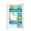 12 Ounce Disposable Coffee Cups With Lids, 400 Hot Cups With Lids - Sleeves Sold Separately, Single Wall, Black And White Stripe Paper Coffee Cups, For All Kinds Of Beverages - Restaurantware view 1