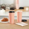 20 Ounce Disposable Coffee Cups With Lids, 400 Hot Cups With Lids - Sleeves Sold Separately, Single Wall, Orange And White Stripe Paper Coffee Cups, For All Kinds Of Beverages - Restaurantware view 4