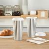 20 Ounce Disposable Coffee Cups With Lids, 20 Hot Cups With Lids - Sleeves Sold Separately, Single Wall, Gray And White Stripe Paper Coffee Cups, For All Kinds Of Beverages - Restaurantware view 4