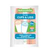 12 Ounce Disposable Coffee Cups With Lids, 400 Hot Cups With Lids - Sleeves Sold Separately, Single Wall, Orange And White Stripe Paper Coffee Cups, For All Kinds Of Beverages - Restaurantware view 1