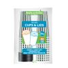 20 Ounce Disposable Coffee Cups With Lids, 20 Hot Cups With Lids - Sleeves Sold Separately, Single Wall, Forest Green And White Stripe Paper Coffee Cups, For All Kinds Of Beverages - Restaurantware view 1