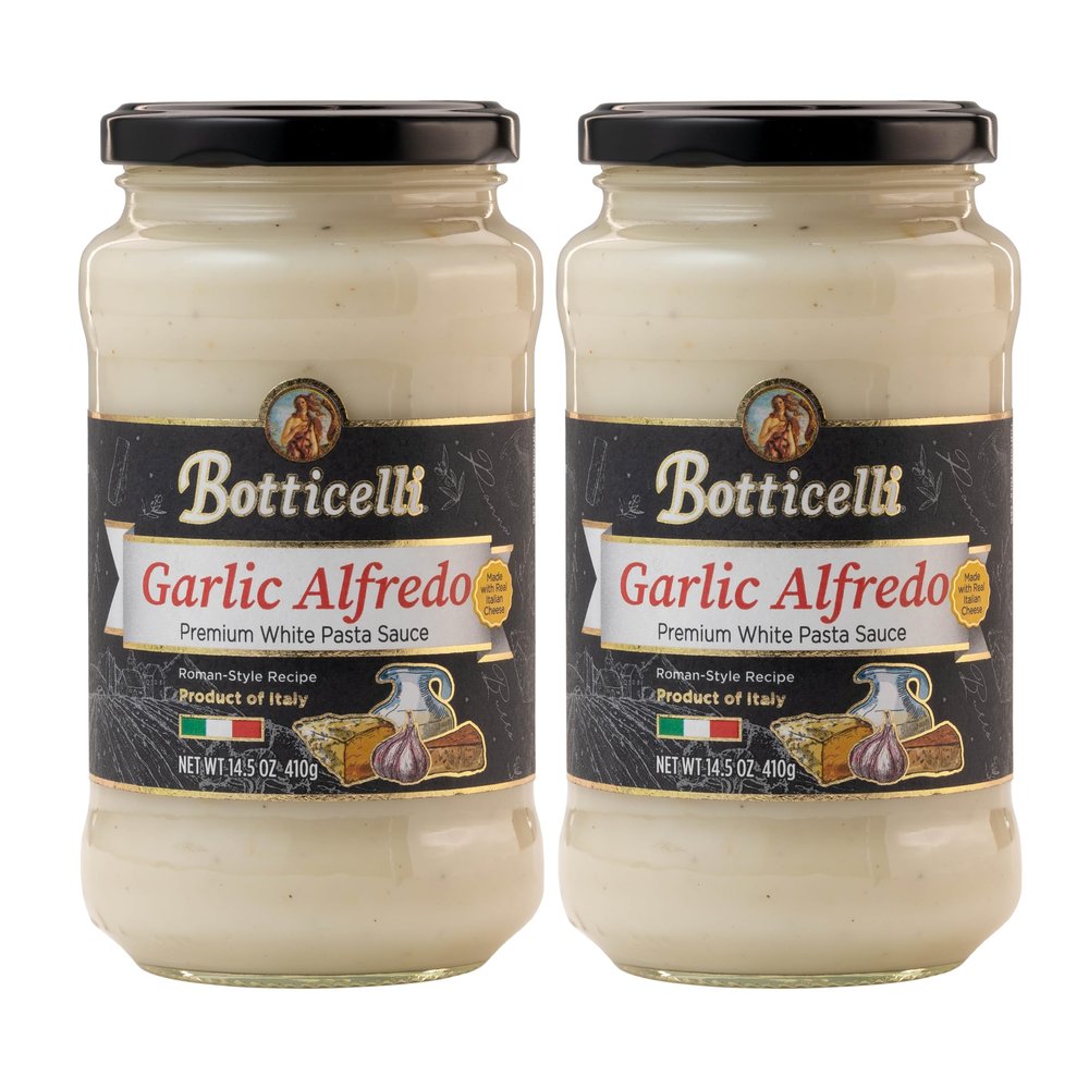 Botticelli Alfredo Sauce | 14.5 oz | 2- Pack each (Garlic Alfredo Sauce)