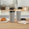 20 Ounce Disposable Coffee Cups With Lids, 20 Hot Cups With Lids - Sleeves Sold Separately, Single Wall, Black And White Stripe Paper Coffee Cups, For All Kinds Of Beverages - Restaurantware view 4