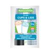 12 Ounce Disposable Coffee Cups With Lids, 20 Hot Cups With Lids - Sleeves Sold Separately, Single Wall, Blue And White Stripe Paper Coffee Cups, For All Kinds Of Beverages - Restaurantware view 1