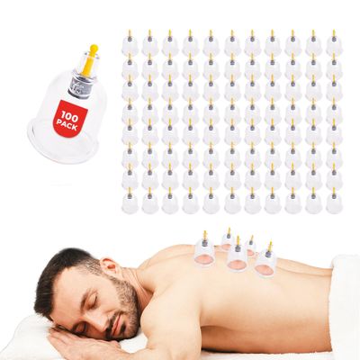 [100 Pack] Bulk Cupping Set for Massage Therapy - B1 B2 B3 B4 B5 B6 B7 U4 U5 - U5 (1.73 in) - Wholesale Professional Cupping Therapy Set, Cuppings Massage Kit, Physical Therapy Kit [No Pump Included]