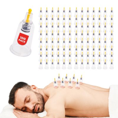 [100 Pack] Bulk Cupping Set for Massage Therapy - B1 B2 B3 B4 B5 B6 B7 U4 U5 - B7 (1.18 in) - Wholesale Professional Cupping Therapy Set, Cuppings Massage Kit, Physical Therapy Kit [No Pump Included]