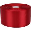 Baocuan 2 inch x 50 Yards Wine red Single Face Satin Ribbon Solid Fabric Ribbon for Gift Wrapping Floral Bouquets Wedding Birthday Party Decoration Hair Floral Craft Sewing view 1