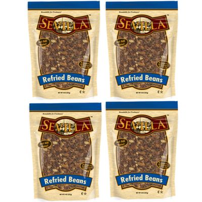 NineLife Basics Redfried Beans Dehydrated 8 oz (4 PACK) Fast Cooking!