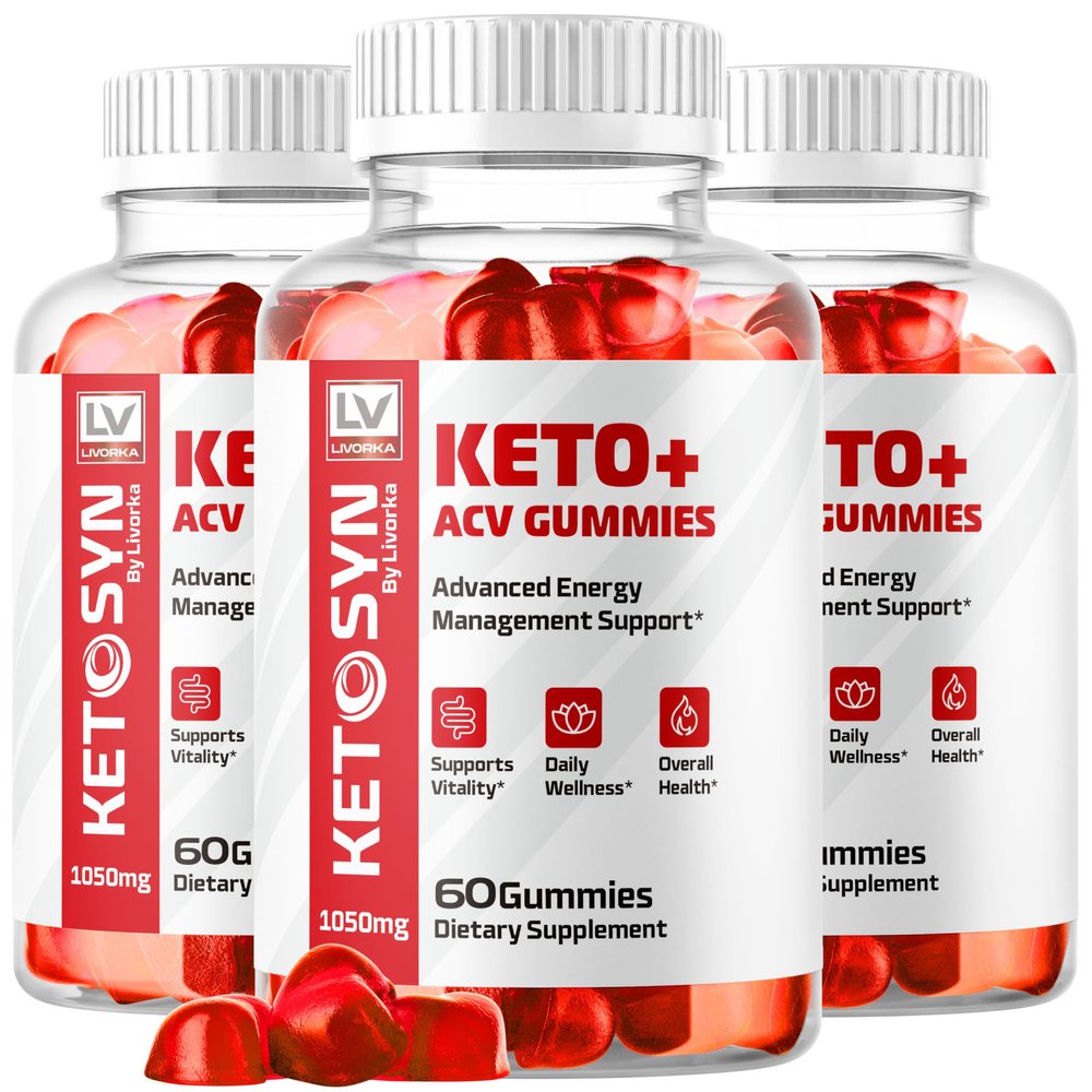 LIVORKA (3 Pack) Ketosyn ACV Gummies, Keto Syn Gummies, Ketosyn Keto Plus ACV Gummies, Ketosyn Keto ACV Gummies, Keto Syn ACV Gummies 1050 MG, Keto ACV Gummies Ketosyn, 180 Gummies for 3 Months