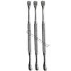 3 Pack - Dental Bone File Handpiece, Double-Ended Knurled Grip Howard Bone File #12 - Dental Stainless Steel Instruments view 2