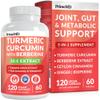 5-in-1 Organic Turmeric Curcumin Supplement (4210mg) with Berberine, Ceylon Cinnamon Bioperine and Ginger Supplements for Joint, Heart, Gut, & Metabolic Support (60 Servings) view 1