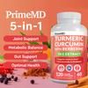 5-in-1 Organic Turmeric Curcumin Supplement (4210mg) with Berberine, Ceylon Cinnamon Bioperine and Ginger Supplements for Joint, Heart, Gut, & Metabolic Support (60 Servings) view 2
