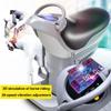 KJLYLPP Electric Horse Riding Machine, Household Booty Sprout Machine, Indoors Cycling Simulation Machine, Multifunctional Home Fitness Equipment, Home Workout Machine (Gray ) view 3