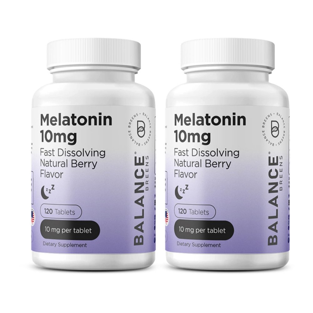 Balancebreens Melatonin 10mg Fast-Dissolve, 120 Tablets  Natural Sleep Aid for Restful Nights, Drug-Free Support for Relaxation and Tranquility