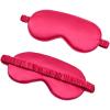 2-Pack Silk Sleep Mask 100% Mulberry Silk Eye Mask for Sleeping for Women& Men, Sleeping Blindfold Eyemask,Black (Red,One Size) view 1