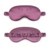 2-Pack Silk Sleep Mask 100% Mulberry Silk Eye Mask for Sleeping for Women& Men, Sleeping Blindfold Eyemask,Black (Dark Purple,One Size) view 1