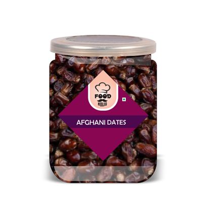 FOOD HOLIC Afghani Dates 300 Gram Airtight Container