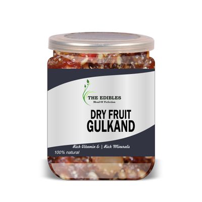 THE EDIBLE Dry Fruit Gulkand 500 Gram Airtight Container