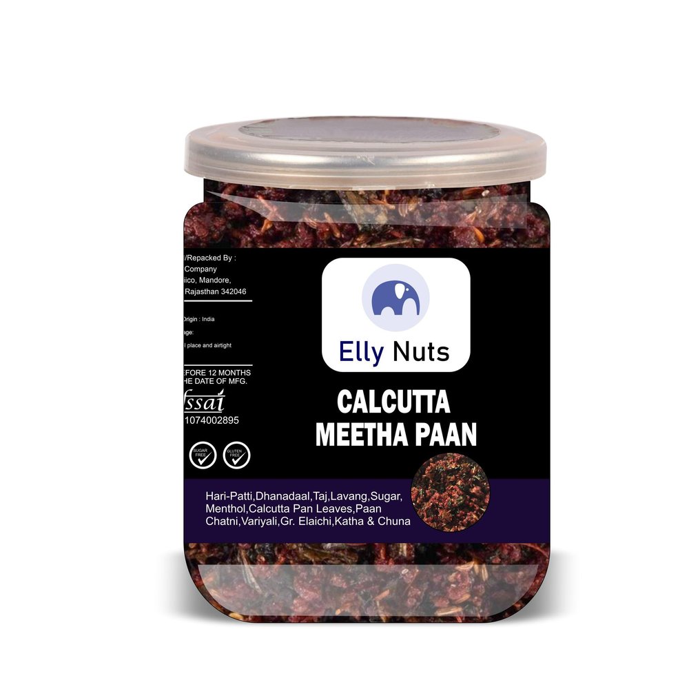 ELLY NUTS Calcutta Meetha Paan 500 Gram Airtight Container