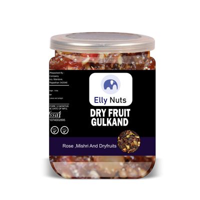 ELLY NUTS Dry Fruit Gulkand 300 Gram Airtight Container
