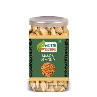 NUTRI DESIRE Mamra Almond 300 Gram Airtight Container