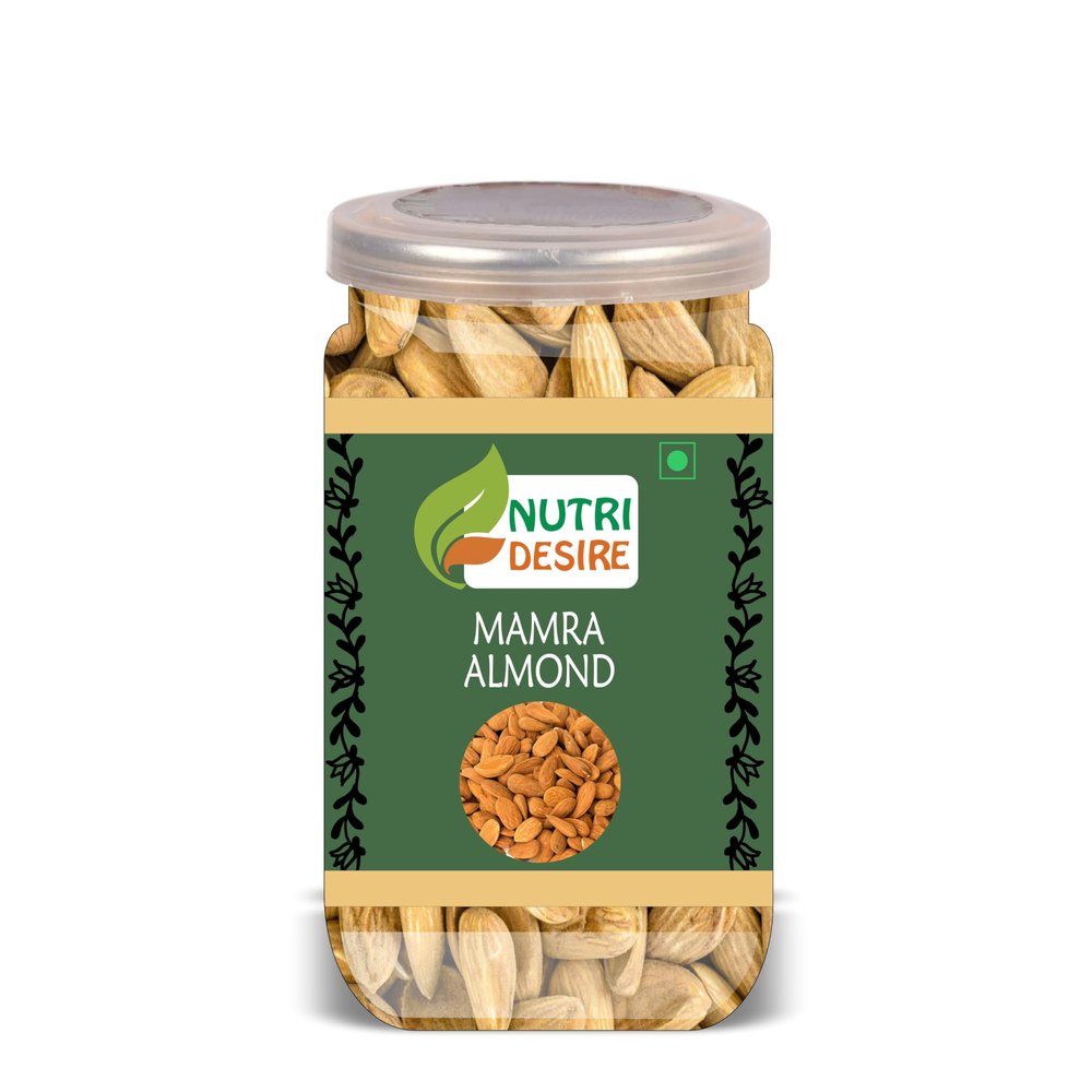 NUTRI DESIRE Mamra Almond 300 Gram Airtight Container