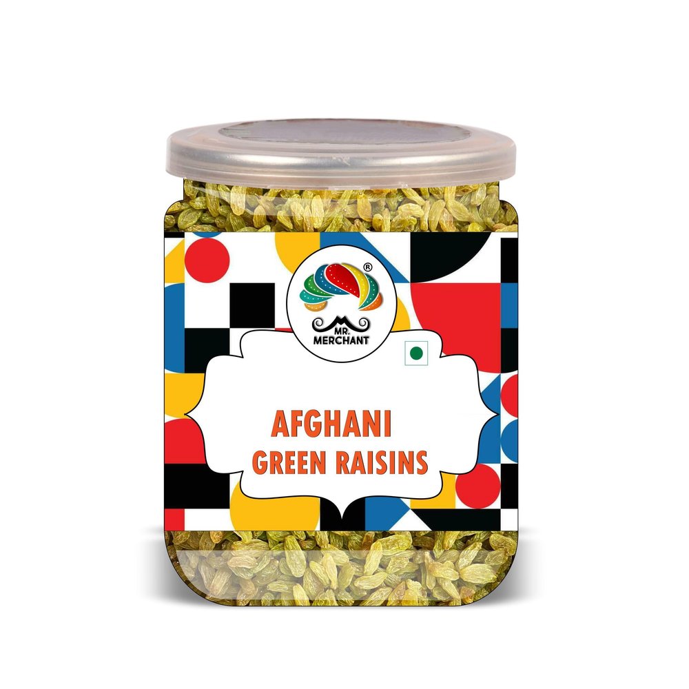 MR.MERCHANT Afghani Green Raisin 300 Gram Airtight Container