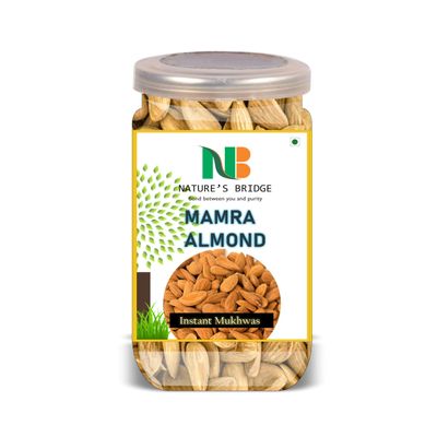 NATURE'S BRIDGE Mamra Almond 500 Gram Airtight Container