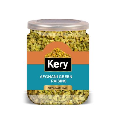 KARY Afghani Green Raisin 500 Gram Airtight Container