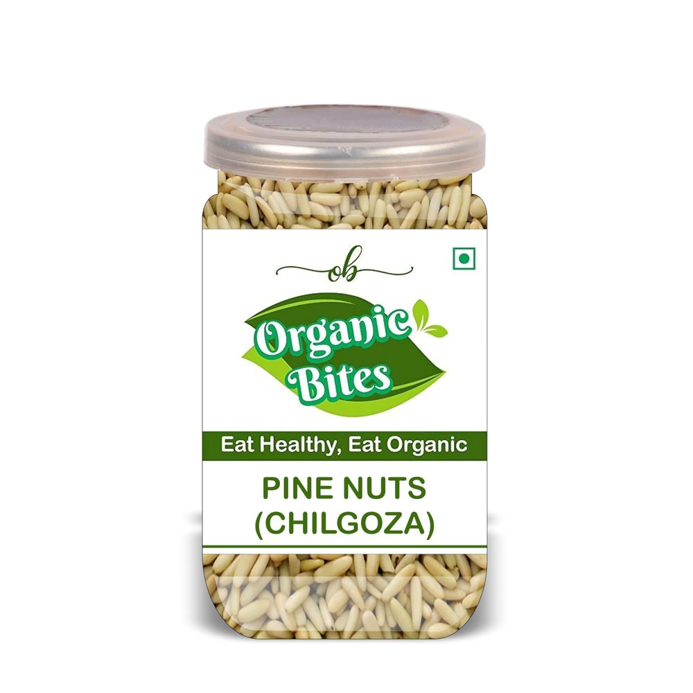 ORGANIC BITES Pine Nuts (Chilgoza) 300 Gram Airtight Container