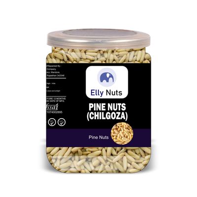 ELLY NUTS Pine Nuts (Chilgoza) 500 Gram Airtight Container