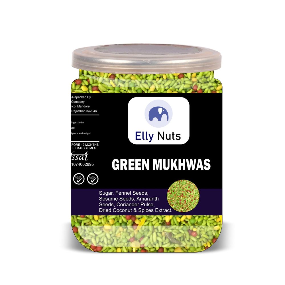 ELLY NUTS Green Mukhwas 300 Gram Airtight Container