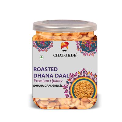 CHATOKDE Roasted Dhana Daal 300 Gram Airtight Container