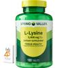 Spring Valley L-Lysine 1000mg Tablets, 100 Count | Essential Amino Acid Supplement for Daily Wellness + Lualls Free Digital eBook view 1