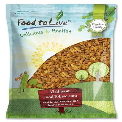 Food to Live California Jumbo Golden Raisins, 10 Pounds  Seedless, Sun-Dried, No Added Oil, No Added Sugar, Kosher, Vegan, Raw, Bulk