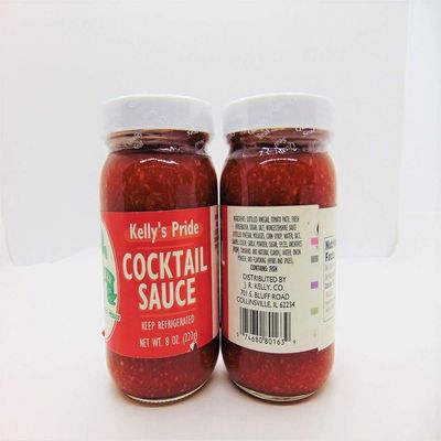 Kelly's Pride- Cocktail Sauce & Prepared Horseradish, 8 oz jar, Cocktail Horseradish Made from 100 Percent Fresh Grated Horseradish Root! Not too Spicy.