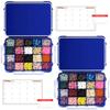 20 Compartment UV Protected Large Cobalt Blue Pill Case with Airtight Seal, Spill Proof, Silicone Gasket Waterproof Med Box with Medication Map, Medical Alert Card (Blue 2 Pack) view 1
