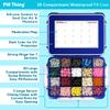 20 Compartment UV Protected Large Cobalt Blue Pill Case with Airtight Seal, Spill Proof, Silicone Gasket Waterproof Med Box with Medication Map, Medical Alert Card (Blue 2 Pack) view 3