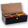 Gourmet Herbal and Decaf Tea Gift Variety, 60 Count 15 Flavors, Non-GMO and All-Natural, Vegan Leather Storage Box view 1