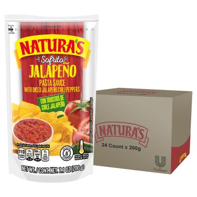 Naturas Sofrito Jalapeno Tomato Pasta Sauce, 7.1oz (Pack of 24)
