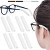 4 Pairs Silicone Glasses Ear Cushion, Eye Glasses Ear Grippers Anti Slip, Rubber Ear Pieces Non Slip, Soft Eyeglass Ear Cushions for Pain, Temple Sleeves Tips Ear Pads for Preventer (White) view 1