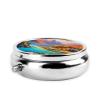 ZhongGuo Vibrant Vista Printed Pill Organizer,Round Travel Pill Organizer Mini Medicine Pill Box for Purse Iron Plating view 2