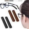 2 Pairs Silicone Glasses Ear Cushion, Eye Glasses Ear Grippers Anti Slip, Glasses Ear Grips Non Slip, Eyeglass Ear Cushions for Pain, Temple Sleeves Tips Ear Pads for Glasses Slip Preventer (BLK&BRN) view 1