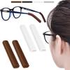 2 Pairs Silicone Glasses Ear Cushion, Eye Glasses Ear Grippers Anti Slip, Glasses Ear Grips Non Slip, Eyeglass Ear Cushions for Pain, Temple Sleeves Tips Ear Pads for Glasses Slip Preventer (BRN&WHT) view 1