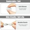 2 Pairs Silicone Glasses Ear Cushion, Eye Glasses Ear Grippers Anti Slip, Glasses Ear Grips Non Slip, Eyeglass Ear Cushions for Pain, Temple Sleeves Tips Ear Pads for Glasses Slip Preventer (Gry&WHT) view 3