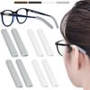 4 Pairs Silicone Glasses Ear Cushion, Eye Glasses Ear Grippers Anti Slip, Glasses Ear Grips Non Slip, Eyeglass Ear Cushions for Pain, Temple Sleeves Tips Ear Pads for Glasses Slip Preventer (Gry&WHT) view 1