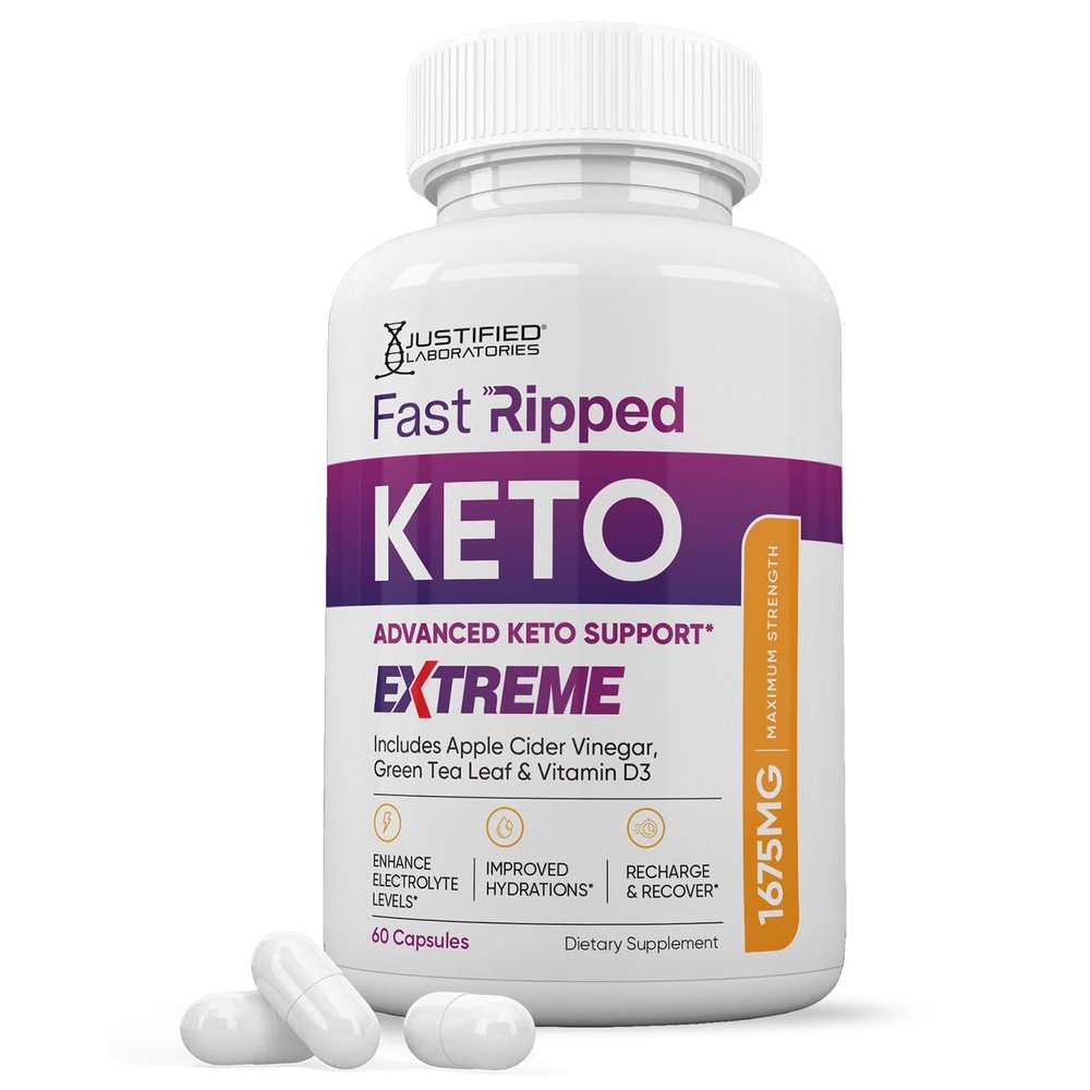 Fast Ripped Keto ACV Extreme Pills 1675MG Keto Support Blend Capsule Alternative to Keto ACV Gummies Formulated with Apple Cider Vinegar Extra Virgin Olive Oil Powder Green Tea Leaf 60 Capsules