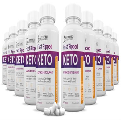 (10 Pack) Fast Ripped Keto ACV Pills 1275MG Keto Support Blend Capsule Alternative to Keto ACV Gummies Formulated with Apple Cider Vinegar Extra Virgin Olive Oil Powder Green Tea Leaf 600 Capsules