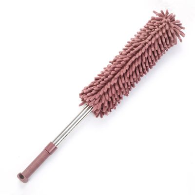 ZXHFSH Duster,Feather Duster, Dusting Duster Retractable Duster Household Sweeping Cleaning Dusting Duster Chenille Duster, Electrostatic Duster (Blue) (Color : Brown)